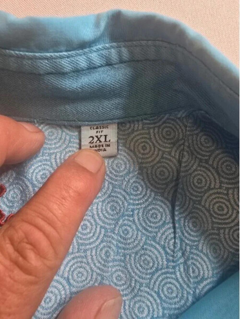 Robert Graham Classic Fit Men's Light Blue Button-Up Shirt Size 2XL